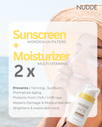 NUDDE Perfumed Sunscreen SPF 50 PA++++ with Niacinamide, Hyaluronic Acid | Lightweight | Non-greasy | UV Protection | Refreshing fragrance | No white cast | Suitable for All Skin Types