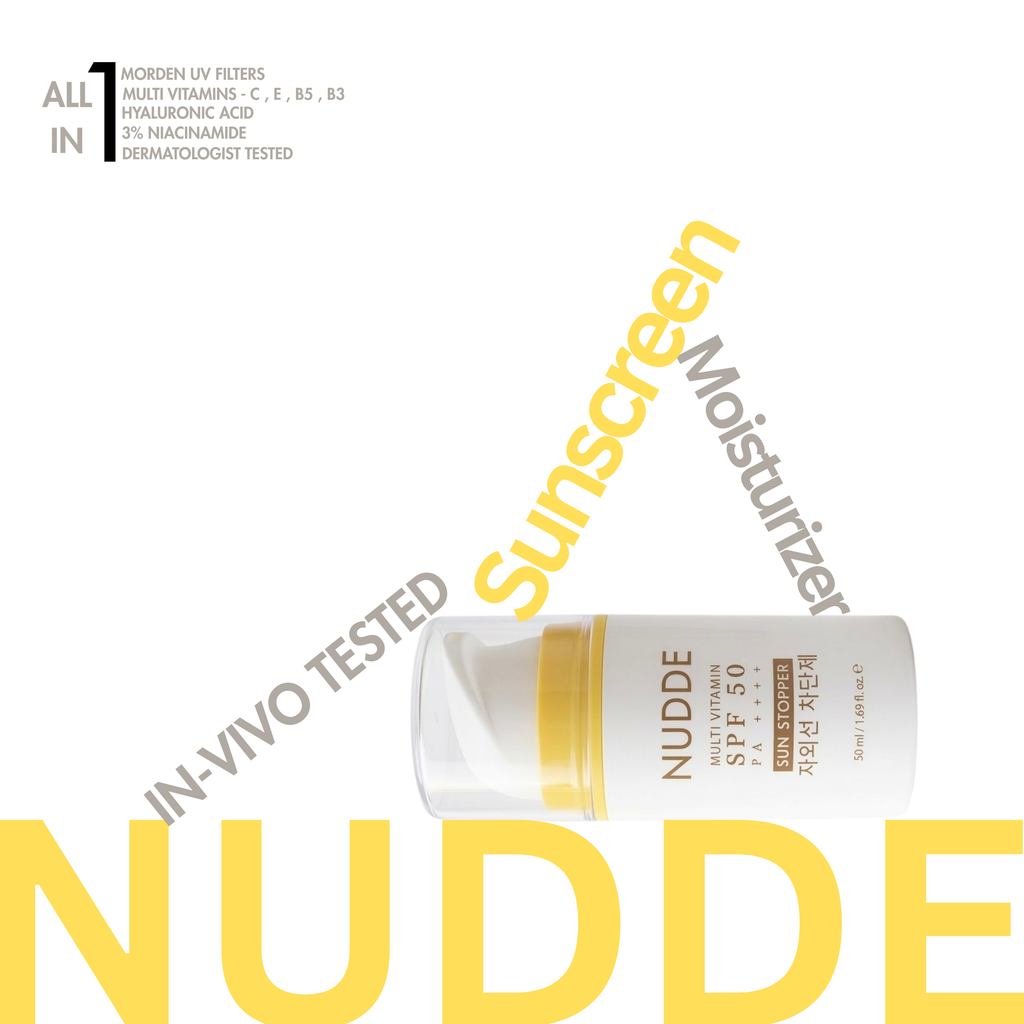 NUDDE Perfumed Sunscreen SPF 50 PA++++ with Niacinamide, Hyaluronic Acid | Lightweight | Non-greasy | UV Protection | Refreshing fragrance | No white cast | Suitable for All Skin Types
